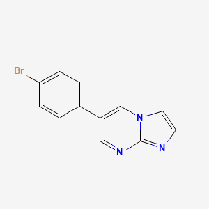 molecular formula C12H8BrN3 B13994676 6-(4-Bromophenyl)imidazo[1,2-a]pyrimidine CAS No. 1083196-35-3
