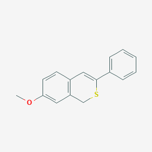 molecular formula C16H14OS B13994704 7-methoxy-3-phenyl-1H-isothiochromene CAS No. 53844-20-5