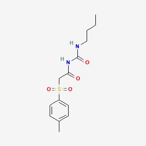 molecular formula C14H20N2O4S B13994711 n-(Butylcarbamoyl)-2-[(4-methylphenyl)sulfonyl]acetamide CAS No. 92375-21-8