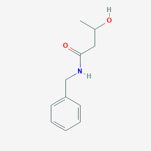 molecular formula C11H15NO2 B13994718 Butanamide, 3-hydroxy-N-(phenylmethyl)- CAS No. 89232-29-1
