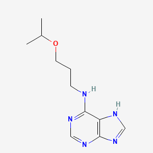 molecular formula C11H17N5O B13994728 N-(3-propan-2-yloxypropyl)-7H-purin-6-amine CAS No. 5444-52-0