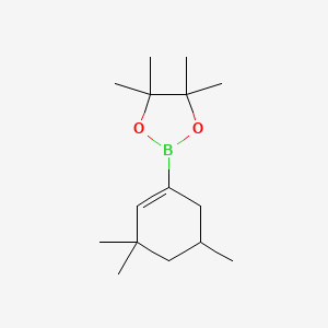 molecular formula C15H27BO2 B13994768 4,4,5,5-Tetramethyl-2-(3,3,5-trimethylcyclohexen-1-yl)-1,3,2-dioxaborolane 