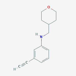 3-Ethynyl-N-[(oxan-4-yl)methyl]aniline