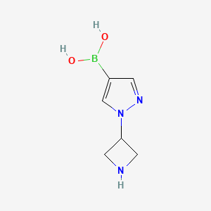 molecular formula C6H10BN3O2 B13994818 [1-(Azetidin-3-yl)pyrazol-4-yl]boronic acid 