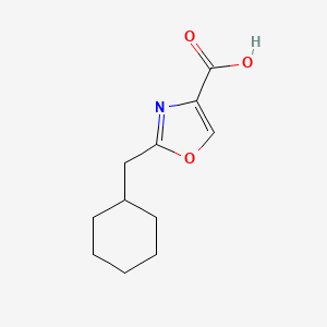 molecular formula C11H15NO3 B1399482 2-(Cyclohexylmethyl)-1,3-oxazole-4-carboxylic acid CAS No. 1249304-40-2