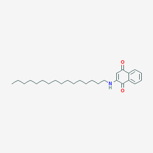 molecular formula C26H39NO2 B13994841 2-(Hexadecylamino)naphthalene-1,4-dione CAS No. 38528-34-6