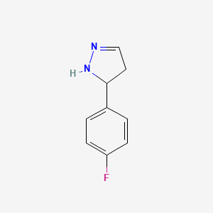 molecular formula C9H9FN2 B13994855 5-(4-fluorophenyl)-4,5-dihydro-1H-pyrazole 
