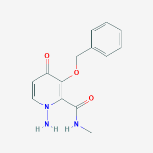 molecular formula C14H15N3O3 B13994865 1-amino-3-(benzyloxy)-N-methyl-4-oxo-1,4-dihydropyridine-2-carboxamide 