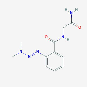 molecular formula C11H15N5O2 B13994880 N-(2-Amino-2-oxoethyl)-2-[(1E)-3,3-dimethyltriaz-1-en-1-yl]benzamide CAS No. 66974-91-2