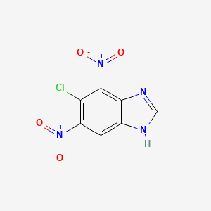 molecular formula C7H3ClN4O4 B13994881 5-chloro-4,6-dinitro-1H-benzimidazole CAS No. 32046-82-5