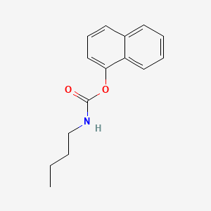 molecular formula C15H17NO2 B13994907 Carbamic acid, butyl-, 1-naphthalenyl ester CAS No. 38357-68-5
