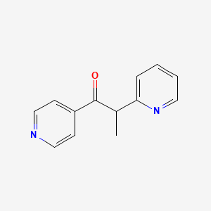 molecular formula C13H12N2O B13994915 2-(2-Pyridinyl)-1-(4-pyridinyl)-1-propanone CAS No. 6312-08-9