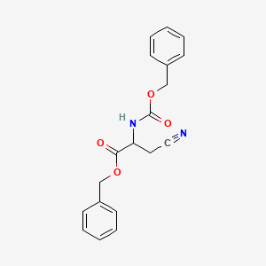 molecular formula C19H18N2O4 B13994939 Benzyl 3-cyano-2-phenylmethoxycarbonylamino-propanoate CAS No. 82215-18-7