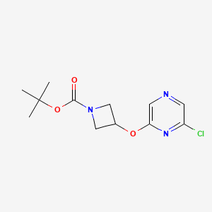 molecular formula C12H16ClN3O3 B1399497 Tert-butyl 3-(6-chloropyrazin-2-yloxy)azetidine-1-carboxylate CAS No. 1147998-37-5