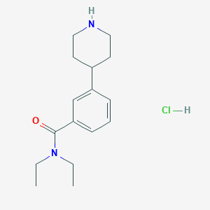 molecular formula C16H25ClN2O B13995046 N,N-diethyl-3-(piperidin-4-yl)benzamide hydrochloride 
