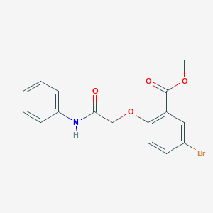 molecular formula C16H14BrNO4 B13995056 Methyl 5-bromo-2-[2-oxo-2-(phenylamino)ethoxy]benzoate CAS No. 20745-70-4