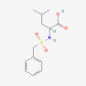 molecular formula C13H19NO4S B13995064 2-[(Benzylsulfonyl)amino]-4-methylpentanoic acid CAS No. 6297-57-0