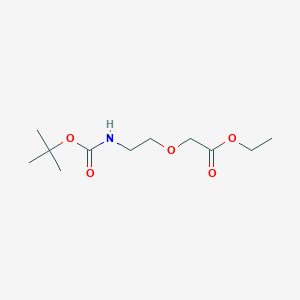 molecular formula C11H21NO5 B13995166 Ethyl {2-[(tert-butoxycarbonyl)amino]ethoxy}acetate CAS No. 132629-33-5