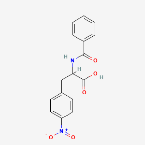 molecular formula C16H14N2O5 B13995184 N-Benzoyl-4-nitrophenylalanine CAS No. 69935-12-2