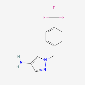 molecular formula C11H10F3N3 B1399531 1-(4-(trifluoromethyl)benzyl)-1H-pyrazol-4-amine CAS No. 1104806-98-5