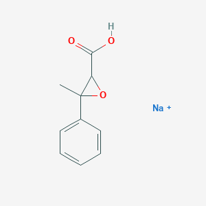 molecular formula C10H10NaO3+ B13995355 Sodium;3-methyl-3-phenyloxirane-2-carboxylic acid CAS No. 25957-43-1