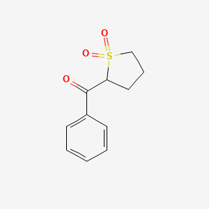 molecular formula C11H12O3S B13995373 Methanone, phenyl(tetrahydro-1,1-dioxido-2-thienyl)- CAS No. 24463-84-1