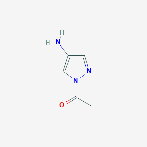 molecular formula C5H7N3O B13995374 1-(4-Amino-1H-pyrazol-1-yl)ethanone 