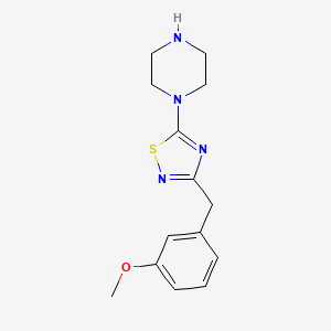 molecular formula C14H18N4OS B1399538 1-[3-(3-Methoxy-benzyl)-[1,2,4]thiadiazol-5-yl]-piperazine CAS No. 946419-01-8