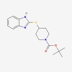 molecular formula C17H23N3O2S B13995417 4-(1H-Benzoimidazol-2-ylsulfanyl)-piperidine-1-carboxylic acid tert-butyl ester 