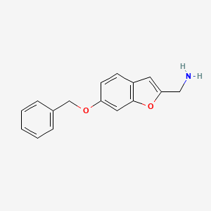 molecular formula C16H15NO2 B1399542 C-(6-Benzyloxybenzofuran-2-yl)-methylamine CAS No. 912462-45-4