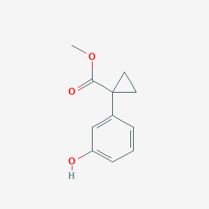 molecular formula C11H12O3 B1399545 Methyl 1-(3-hydroxyphenyl)cyclopropane-1-carboxylate CAS No. 1630907-12-8