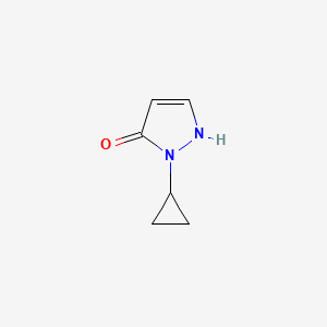 molecular formula C6H8N2O B13995540 5-Hydroxy-1-cyclopropylpyrazole CAS No. 325687-40-9