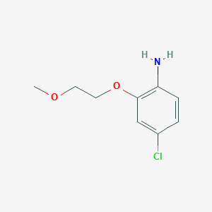 molecular formula C9H12ClNO2 B1399556 4-Chloro-2-(2-methoxyethoxy)aniline CAS No. 1249036-70-1