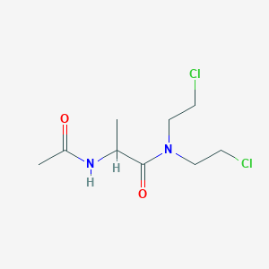 molecular formula C9H16Cl2N2O2 B13995588 2-acetamido-N,N-bis(2-chloroethyl)propanamide CAS No. 3183-27-5