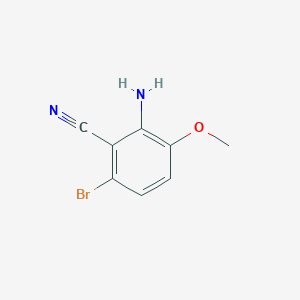 molecular formula C8H7BrN2O B13995589 2-Amino-6-bromo-3-methoxybenzonitrile 