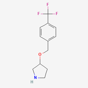 molecular formula C12H14F3NO B1399562 3-[[4-(Trifluoromethyl)phenyl]methoxy]-pyrrolidine CAS No. 1121634-73-8