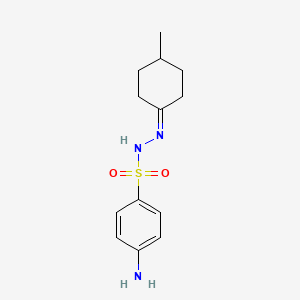molecular formula C13H19N3O2S B13995622 4-Amino-N'-(4-methylcyclohexylidene)benzenesulfonohydrazide CAS No. 5448-72-6