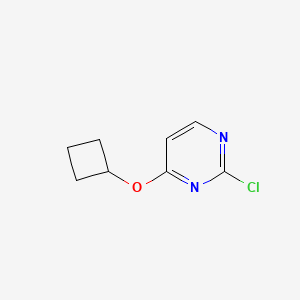 molecular formula C8H9ClN2O B1399564 2-Chloro-4-cyclobutoxypyrimidine CAS No. 1251272-12-4