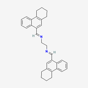 molecular formula C32H32N2 B13995665 n,n'-Bis[(e)-1,2,3,4-tetrahydrophenanthren-9-ylmethylidene]ethane-1,2-diamine CAS No. 5431-86-7