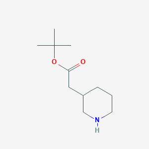 molecular formula C11H21NO2 B1399568 Tert-butyl 2-(piperidin-3-yl)acetate CAS No. 661470-62-8
