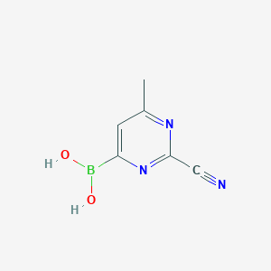 molecular formula C6H6BN3O2 B13995733 2-Cyano-6-methylpyrimidine-4-boronic acid 