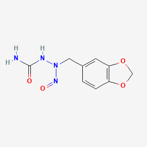 molecular formula C9H10N4O4 B13995736 [1,3-Benzodioxol-5-ylmethyl(nitroso)amino]urea CAS No. 31127-15-8