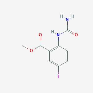 molecular formula C9H9IN2O3 B13995742 Methyl 2-(carbamoylamino)-5-iodobenzoate CAS No. 116027-11-3