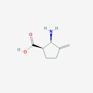 B139958 (1R,2R)-2-amino-3-methylidenecyclopentane-1-carboxylic acid CAS No. 156292-95-4