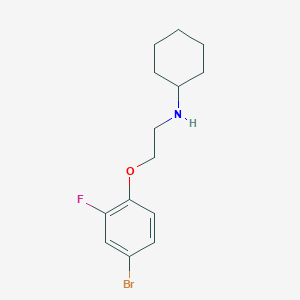 molecular formula C14H19BrFNO B1399581 N-(2-(4-bromo-2-fluorophenoxy)ethyl)cyclohexanamine CAS No. 1283004-33-0