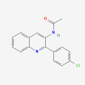 molecular formula C17H13ClN2O B13995815 N-[2-(4-chlorophenyl)quinolin-3-yl]acetamide CAS No. 5443-83-4