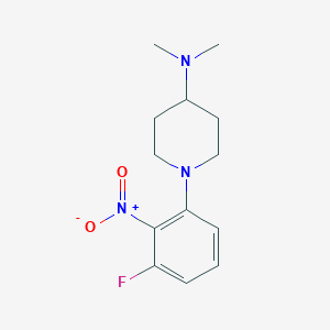 1-(3-fluoro-2-nitrophenyl)-N,N-dimethylpiperidin-4-amine