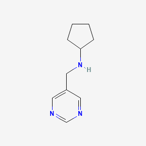 molecular formula C10H15N3 B1399583 N-(pyrimidin-5-ylmethyl)cyclopentanamine CAS No. 1340535-79-6