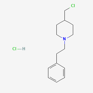 molecular formula C14H21Cl2N B13995866 4-(Chloromethyl)-1-phenethyl-piperidine CAS No. 67686-04-8