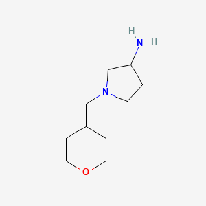 molecular formula C10H20N2O B1399587 1-[(Oxan-4-yl)methyl]pyrrolidin-3-amine CAS No. 1247138-68-6